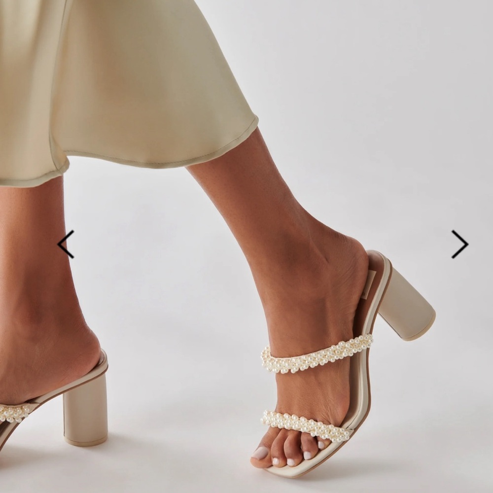 Dolce Vita Noel Heels in Vanilla Pearl